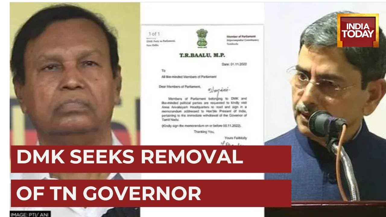 DMK MP T R Baalu Writes Letter To Party MPs Aiming To Remove TN Governor | Tamil Nadu News