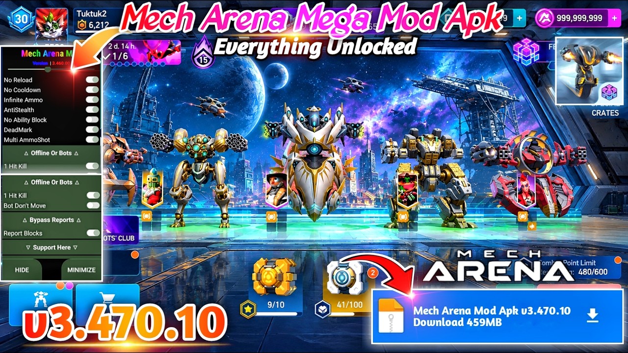 Mech Arena Mod Apk v3.470.10 | Mech Arena Mega Mod Menu Apk v3.470.10 | Mech Arena Hack v3.470.10