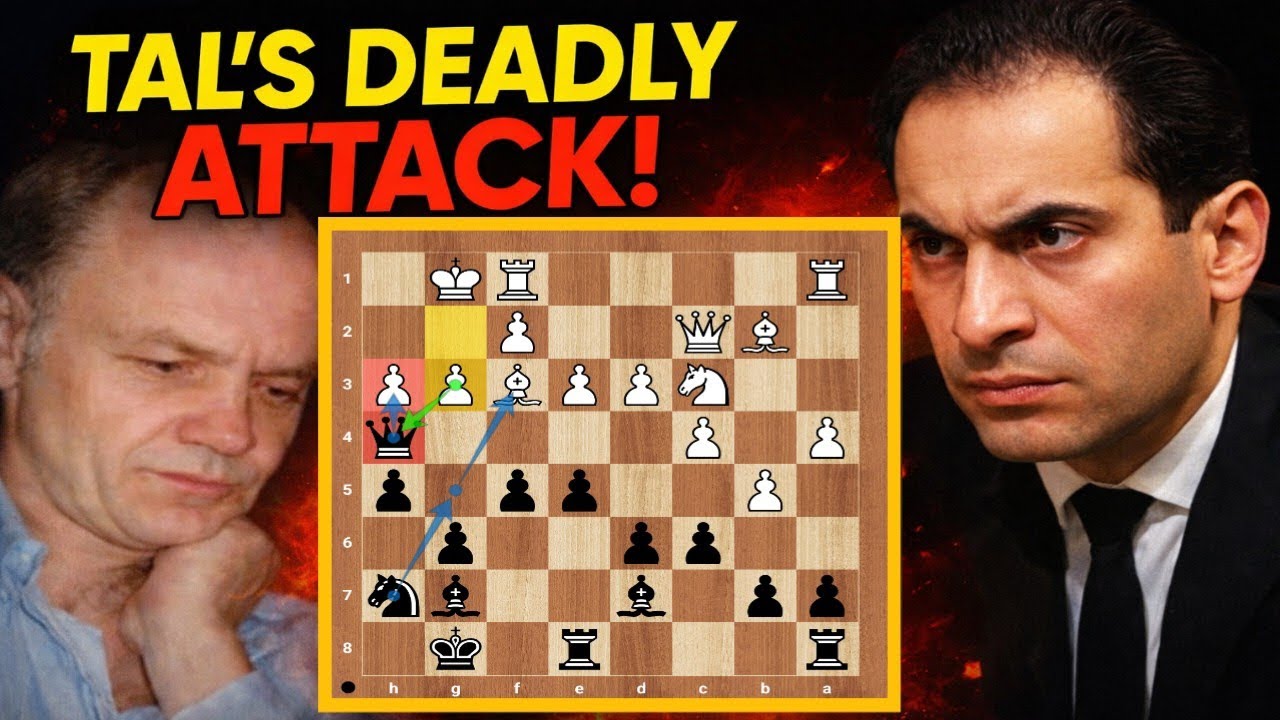 Mikhail Tal’s Brilliant Queen Raid on h3 Ignites a Tactical Avalanche Ending in a Stunning Mate