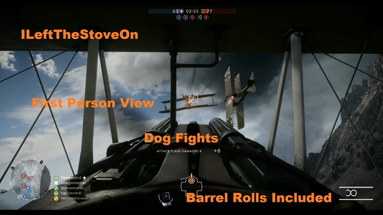 First Person View Dogfighting PC Battlefield 1