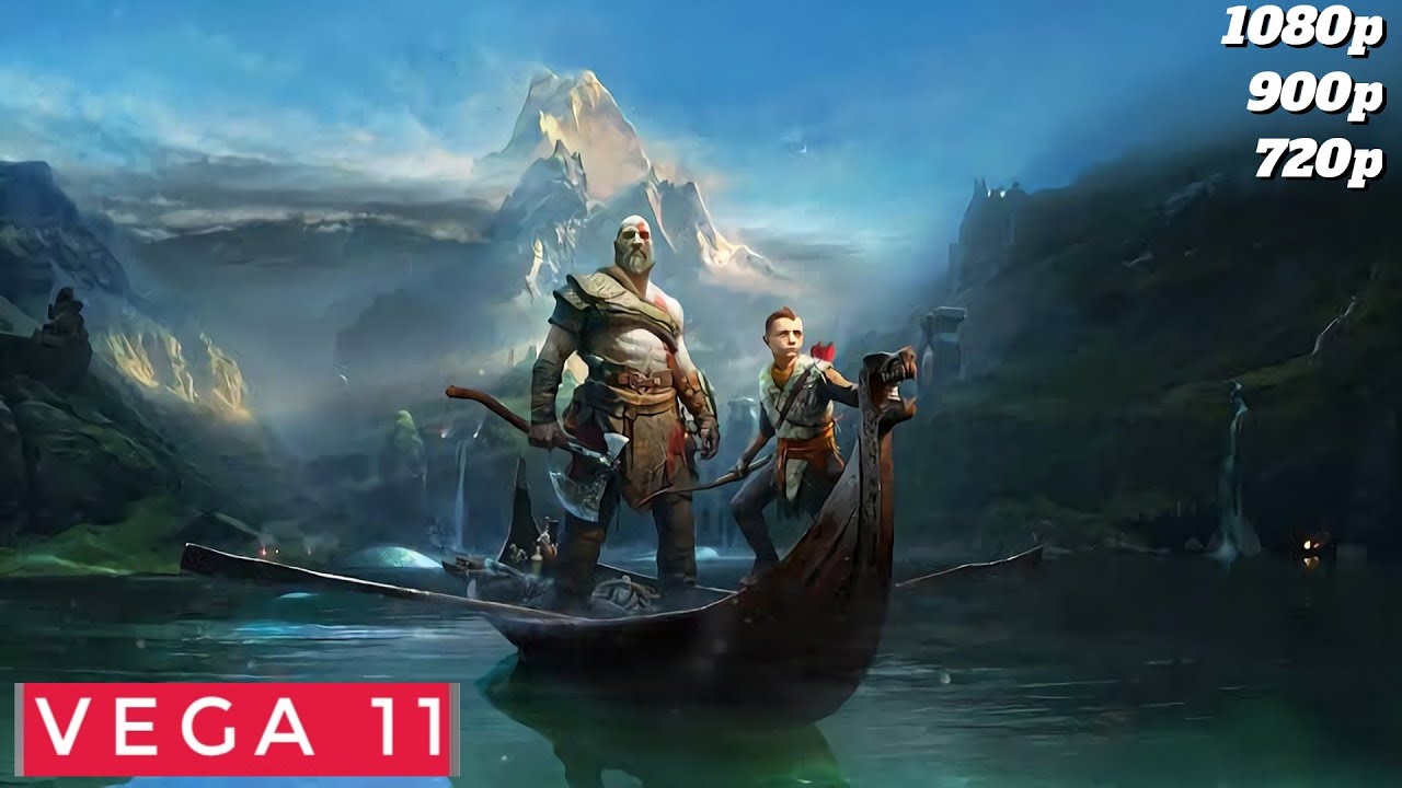 God of War  | VEGA 11 | Ryzen 5 2400G | Benchmark Performance test 720p 900p 1080P