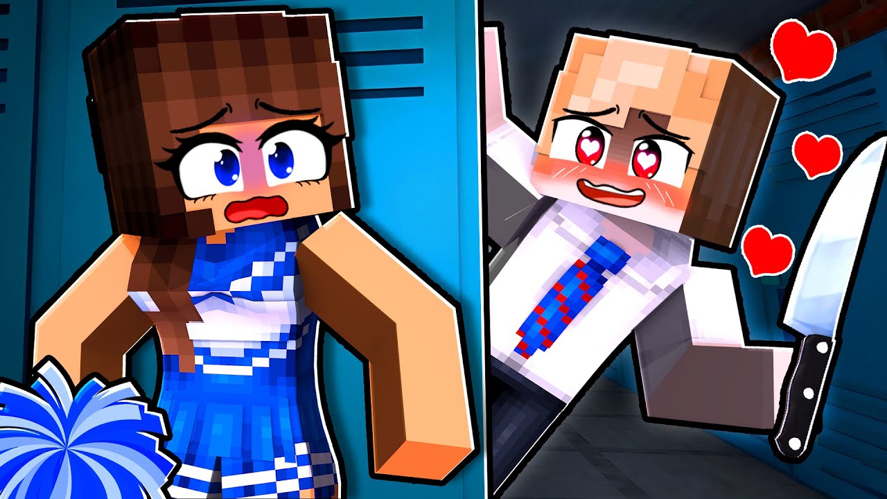 LÍDER de TORCIDA foi PERSEGUIDA pelo YANDERE na ESCOLA no Minecraft ◂Miika▸
