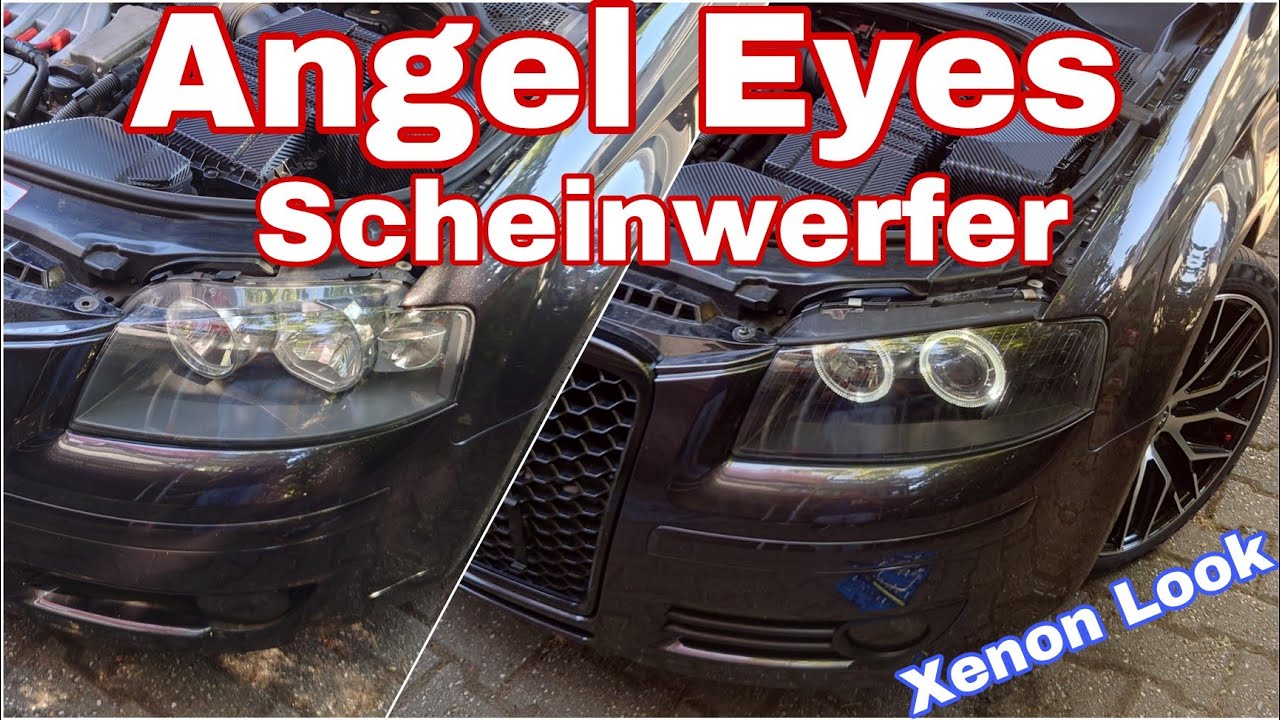 LED Scheinwerfer Angel Eyes DEPO Tuning Xenon Look Tagfahrlicht | Audi A3 8P Umbau