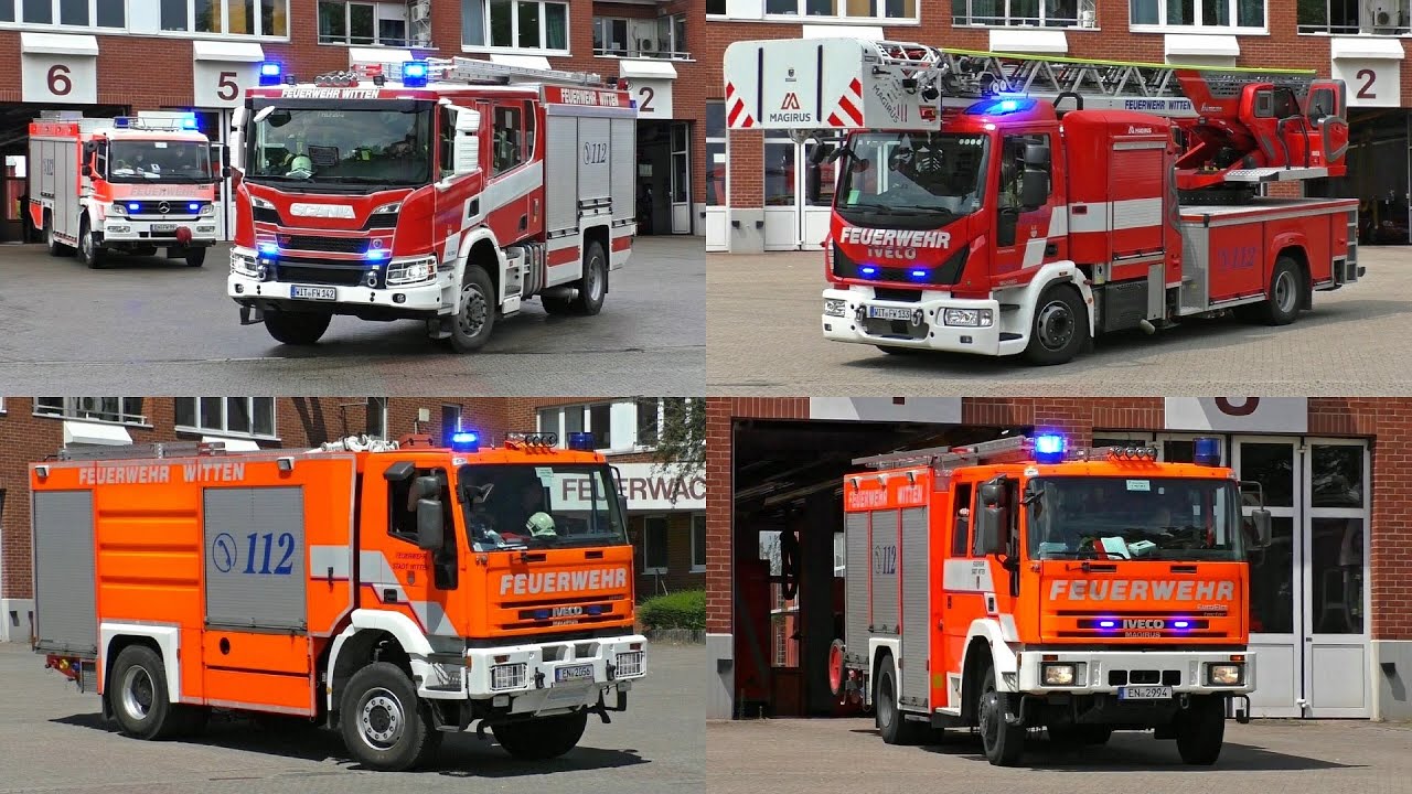 [RÜSTZUG & KdoW - LKW UMGEKIPPT!] Feuerwehr WITTEN - Einsatzfahrten der Hauptwache
