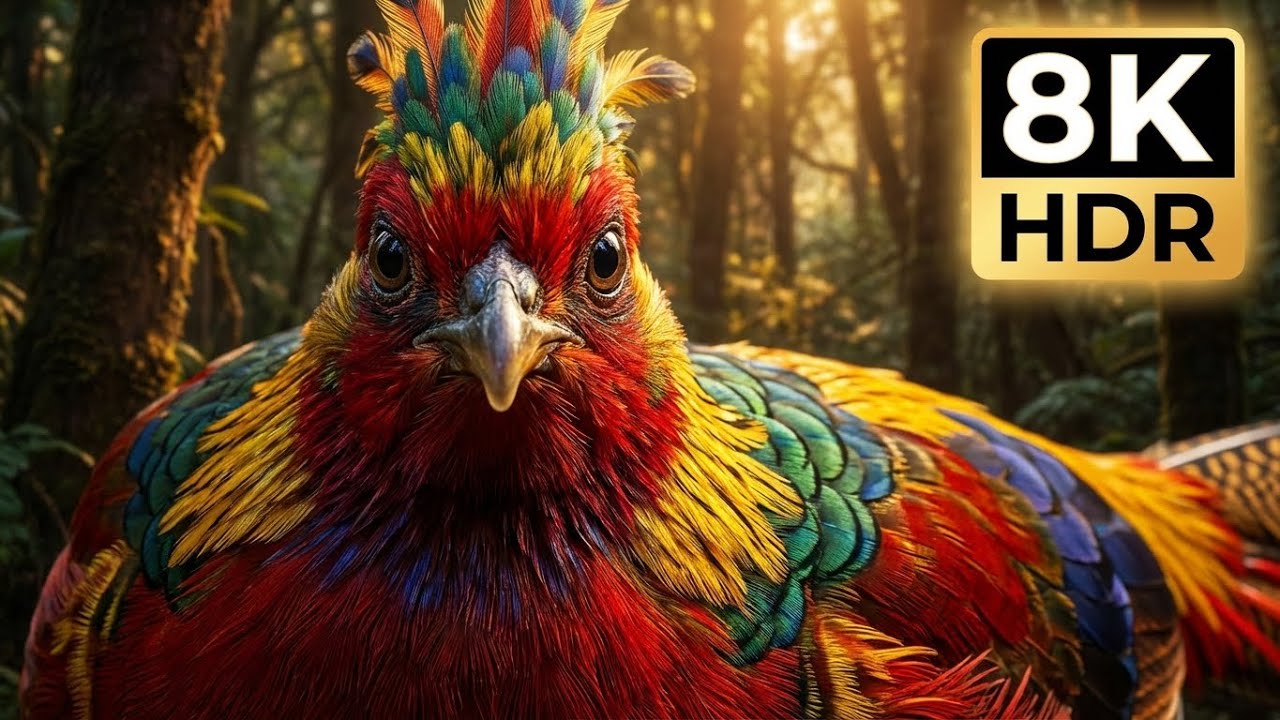 Birds Chirping • Nature Sounds | 8K HDR Relaxing Music for Calmness