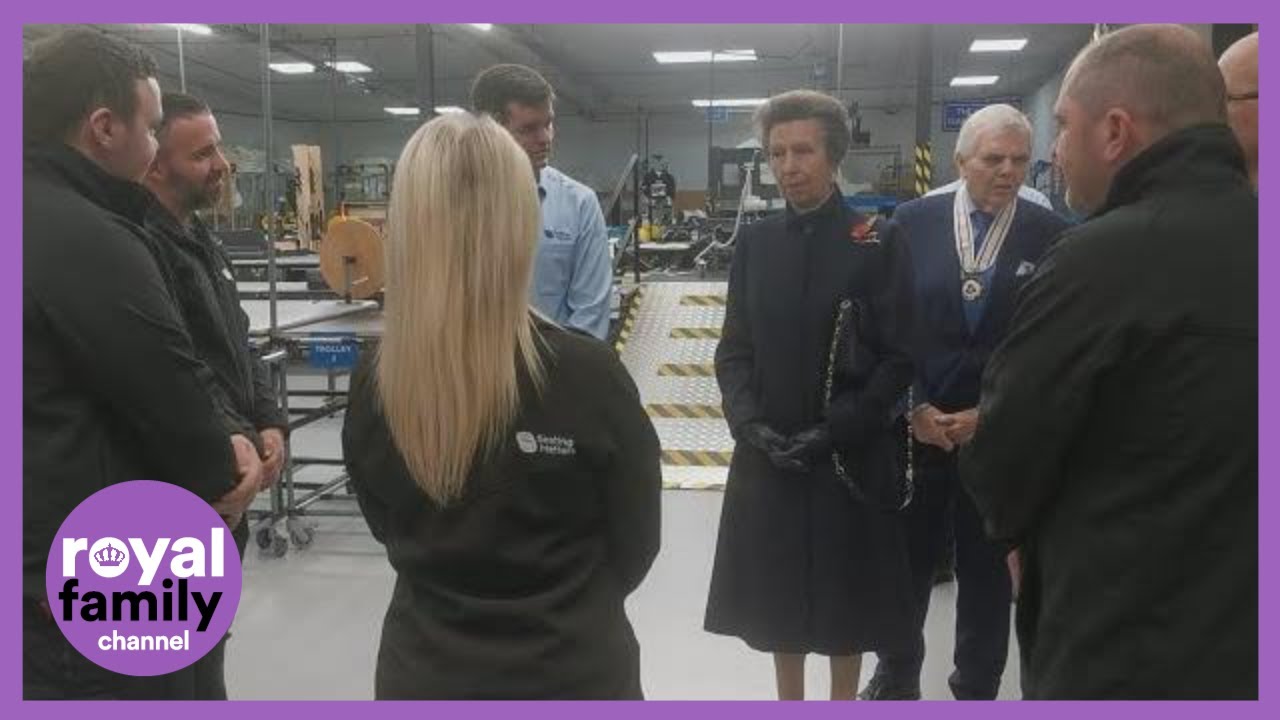 Princess Anne Remains Standing on Visit to Chair Factory