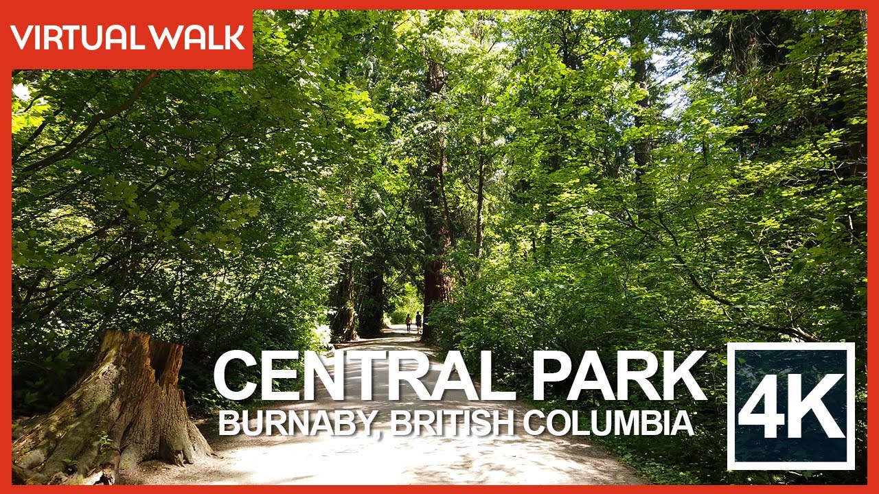 4K Virtual Walking Tour of Central Park -  Burnaby Travel Guide with Binaural Audio