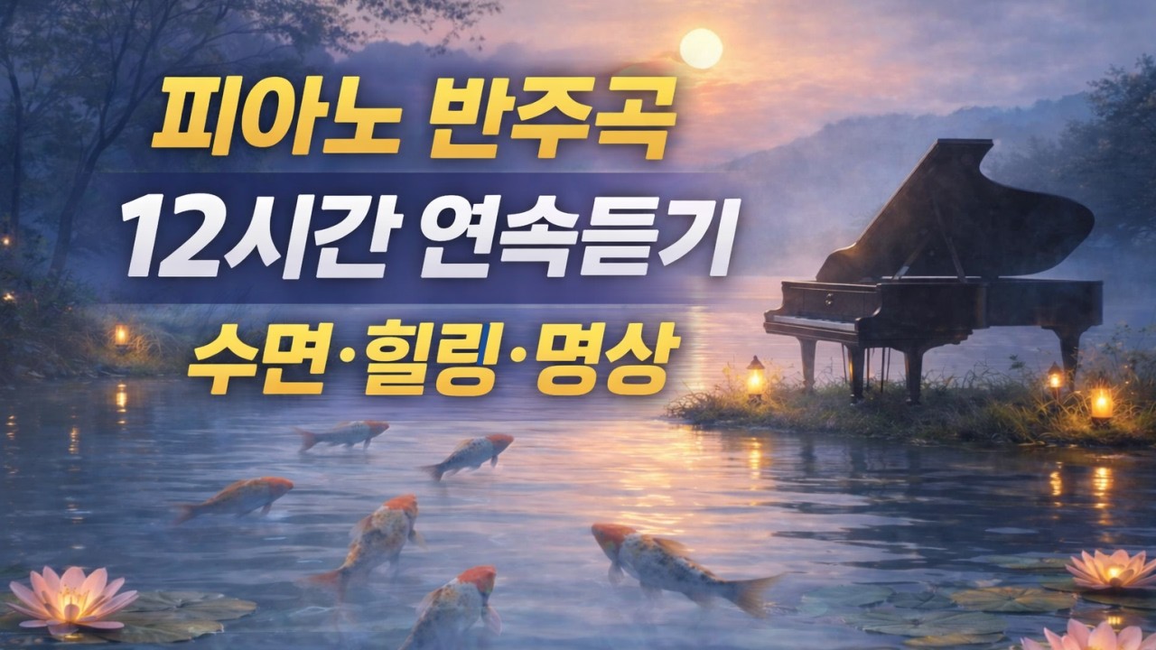 노래없는 피아노 감성발라드 · 트롯 반주곡 12시간 라이브 연속방송 │ 수면.휴식.명상 음악
 #피아노반주 #힐링음악 #piano #instrumental #sleepmusic