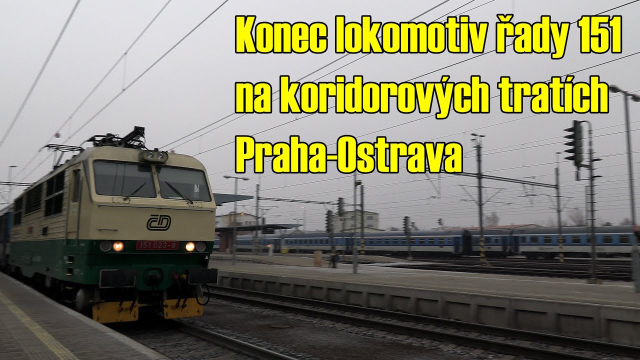 Konec lokomotiv řady 151 na koridorových tratích Praha-Ostrava