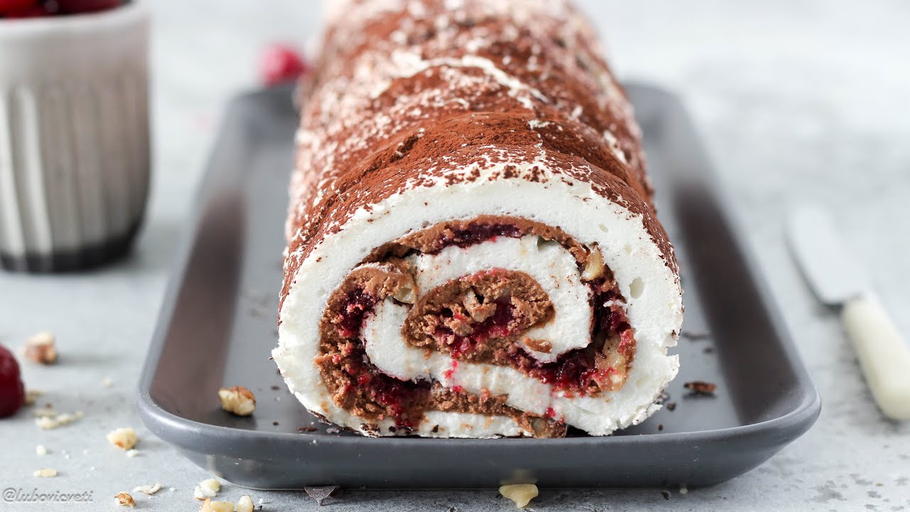 МЕРЕНГОВЫЙ РУЛЕТ с очень вкусным КРЕМОМ и НАЧИНКОЙ/ тает во рту