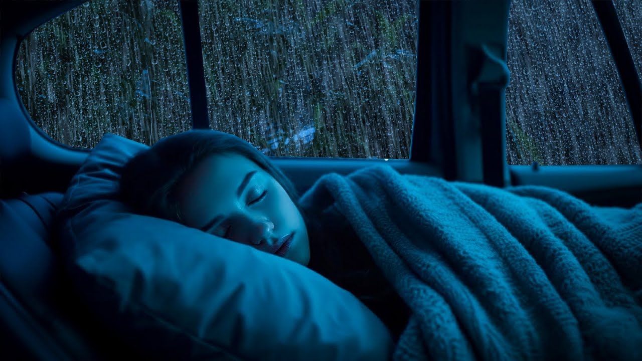 Heavy Rain & Thunder on a Cozy camping Car Roof ⛈️ 3 Hours for ASMR for Deep Sleeping and Relaxation