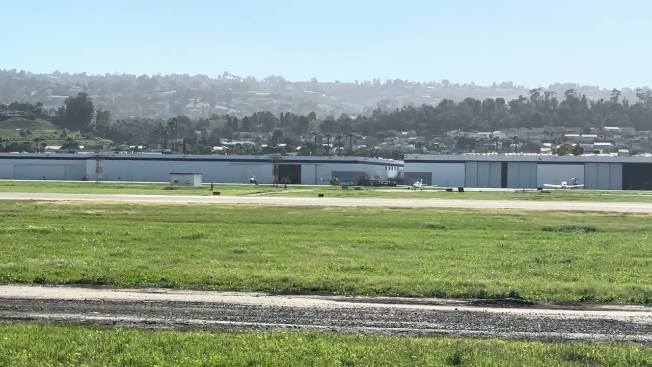 Robinson R22 N777UH Helicopter departure from Torrance Airport 