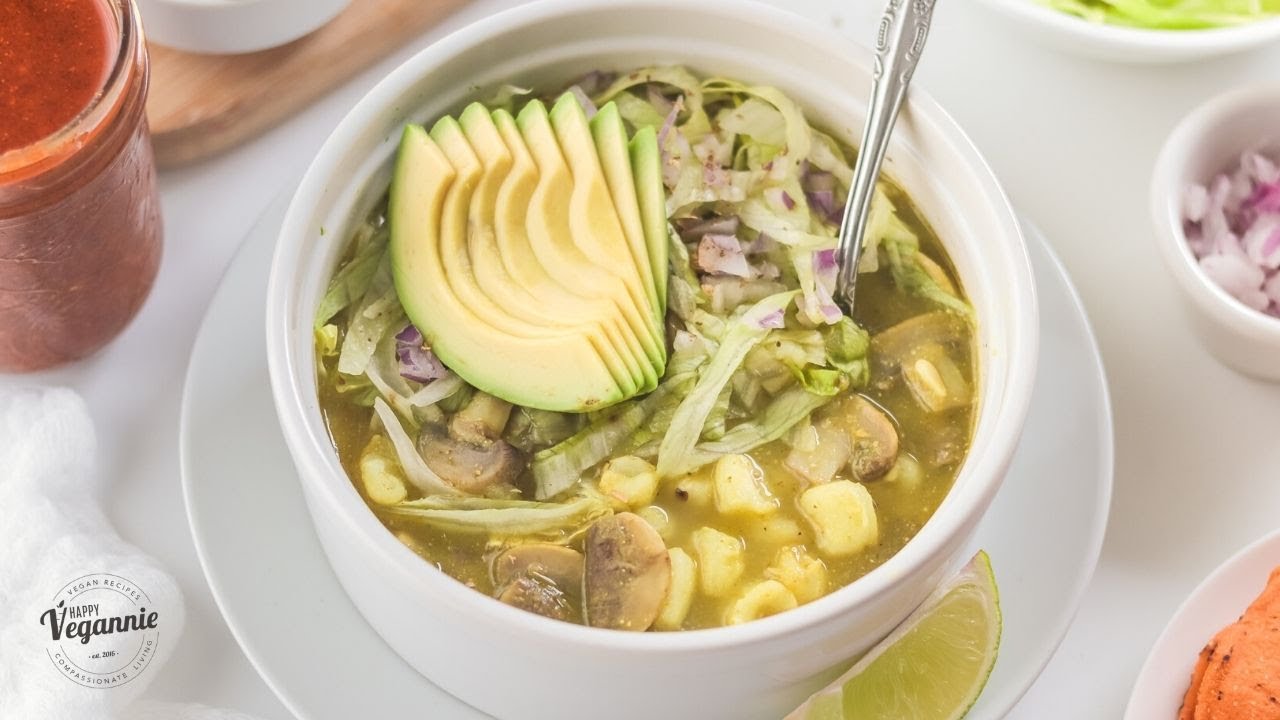 Pozole Verde Vegano FÁCIL ★ Super EASY Vegan Green Pozole
