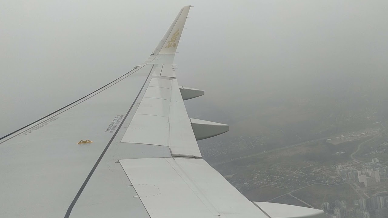 A320neo Gulf Air - landing at Moscow Domodedovo (DME)