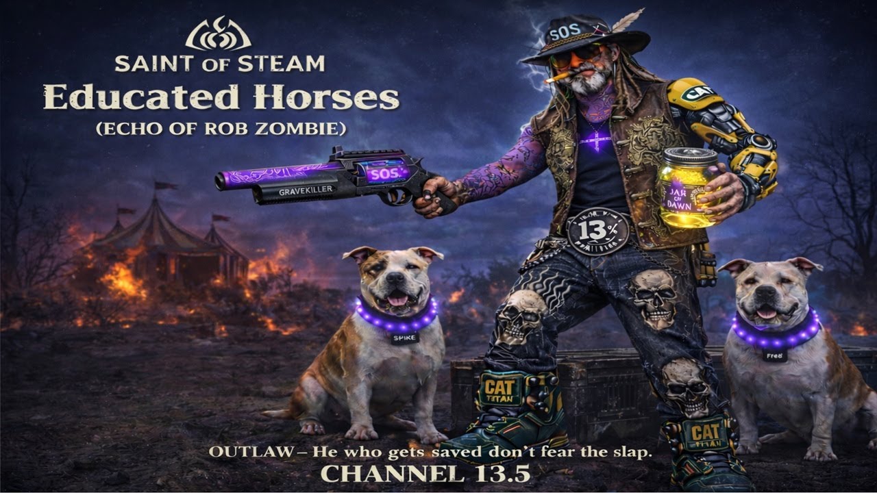Educated Horses (Echo of Rob Zombie) – Hellbilly Blues Dark Country Rap – Saint of Steam
