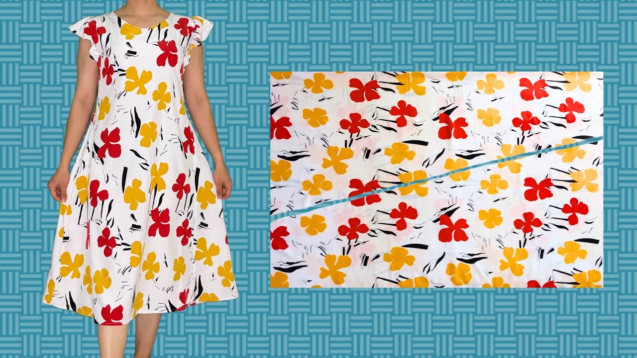 Flutter Sleeve Dress Sewing Tutorial | Easily Make This Stunning Floral Design! 🌸