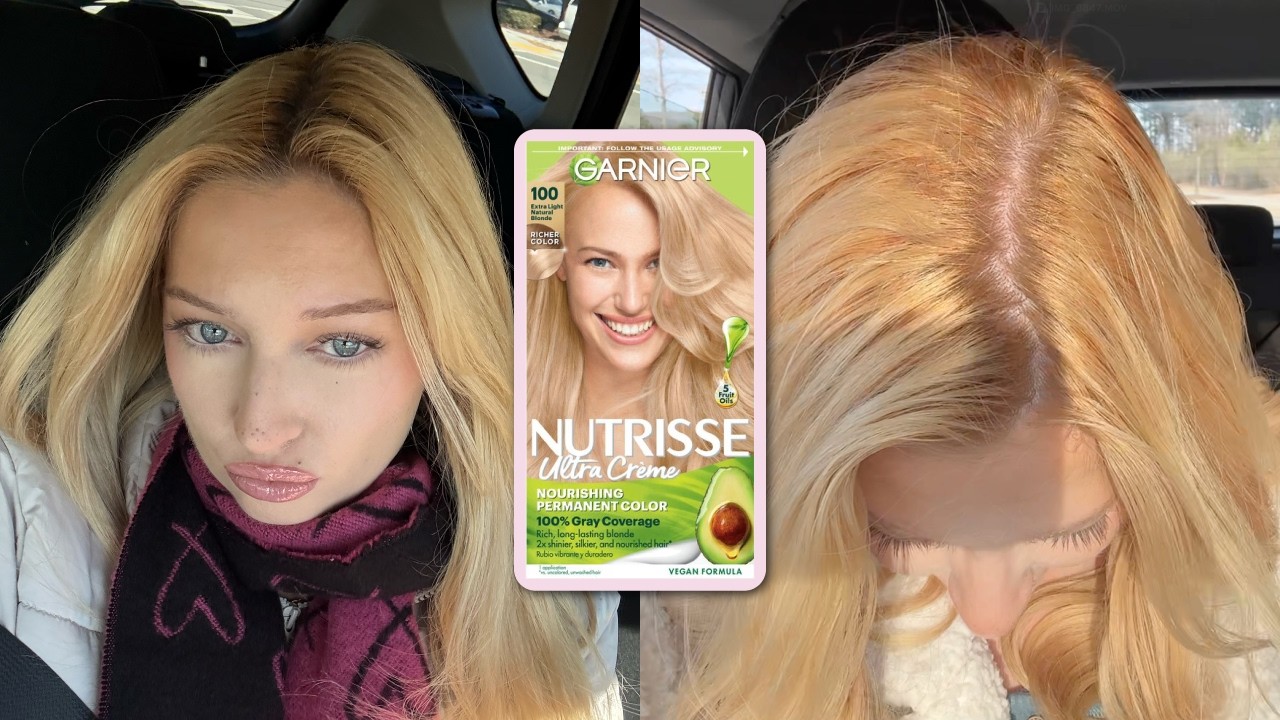 Dye my roots with me! Garnier Nutrisse 100 Extra Light Natural Blonde