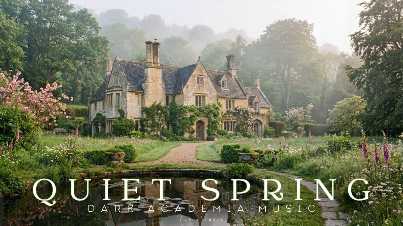 Misty spring countryside 🌿 emotional piano playlist (dark academia)