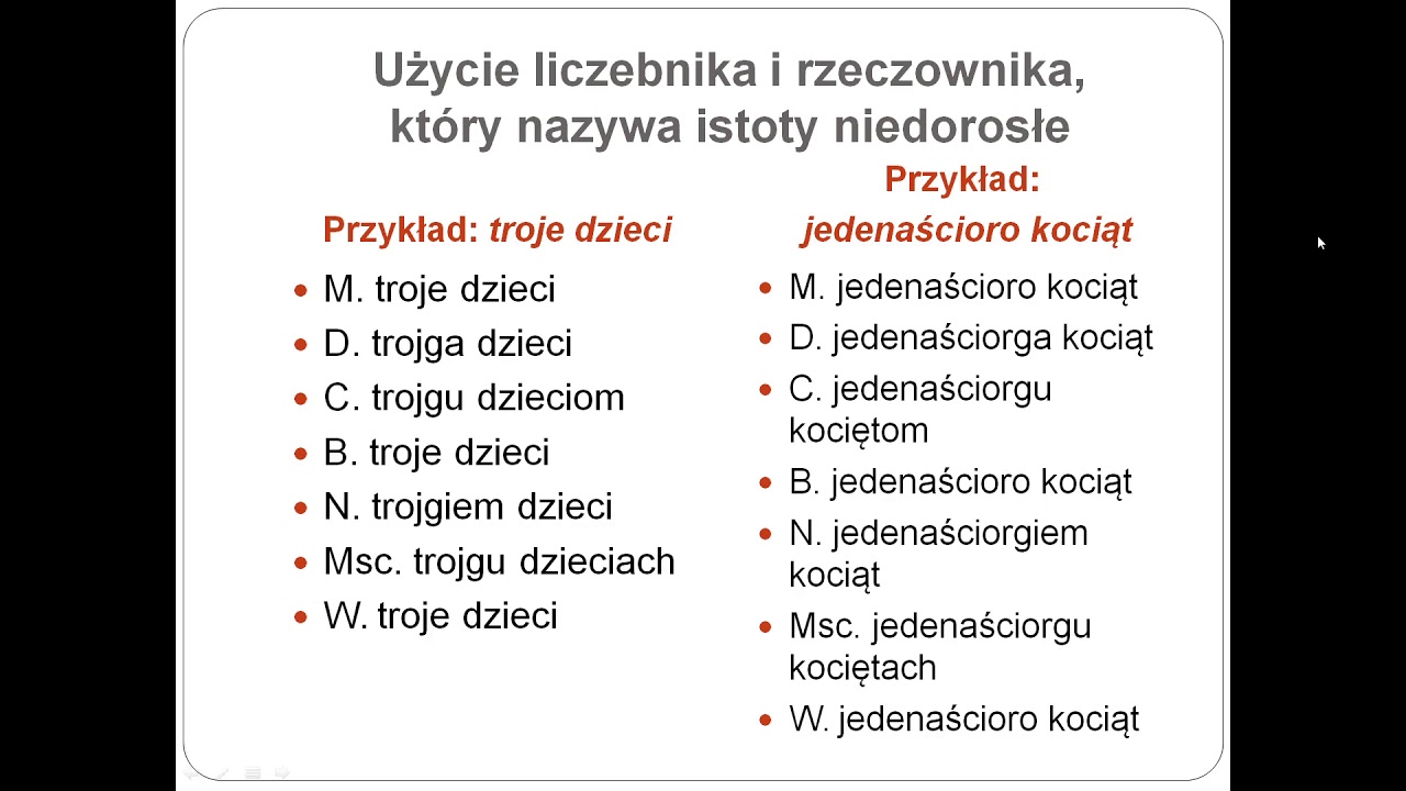 8. Kiedy używamy liczebników zbiorowych?