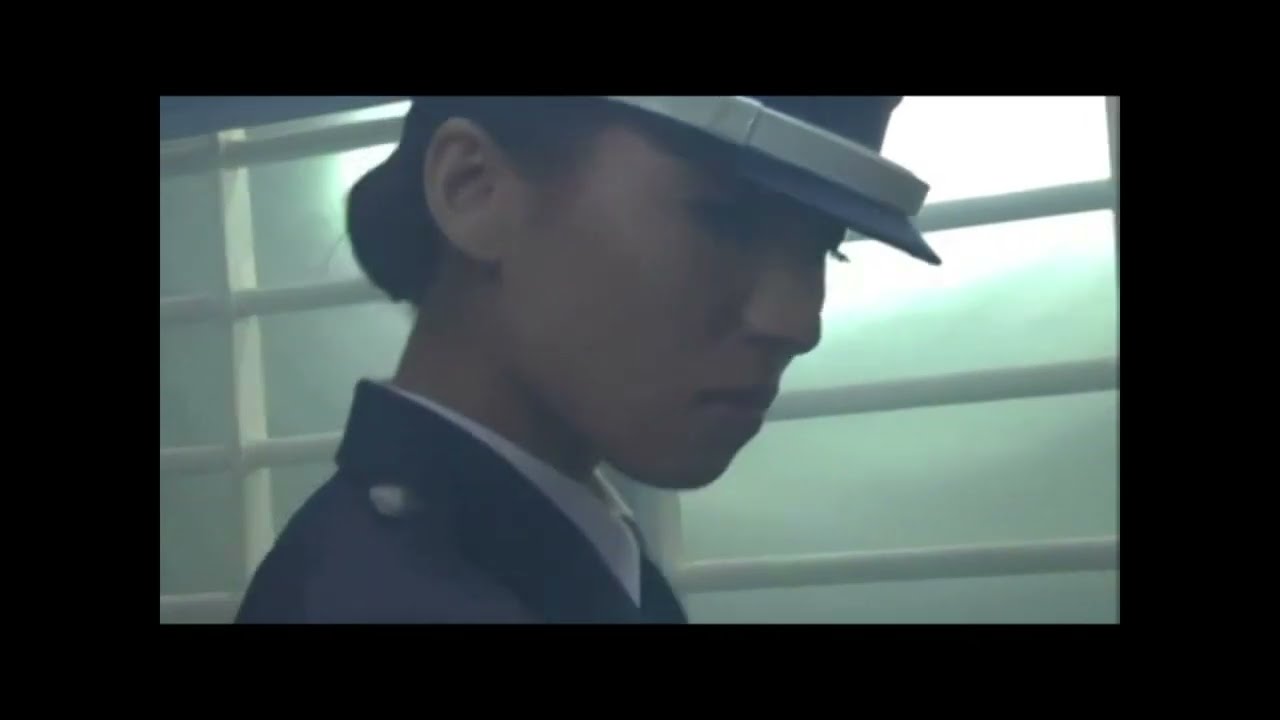Trample Scene : An Asian female Soldier tramples a woman's hand