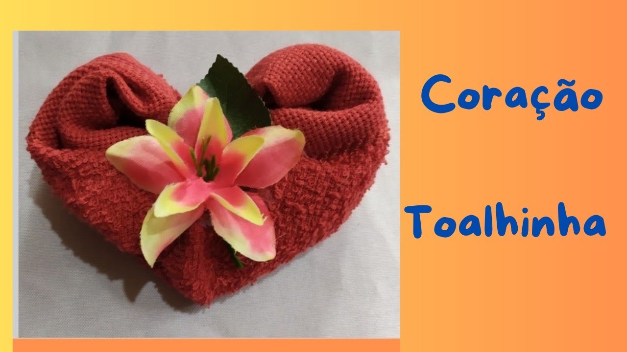 Mini coração com toalhinha💖   #toalhinha#coraçãotoalhinha