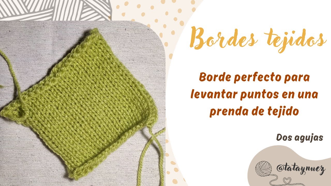 Borde tejido: Ideal para levantar puntos 🧶❤️🧶