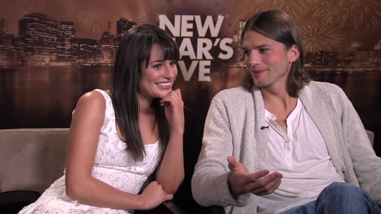 New Years Eve: Lea Michele and Ashton Kutcher Interview Part 1 | ScreenSlam