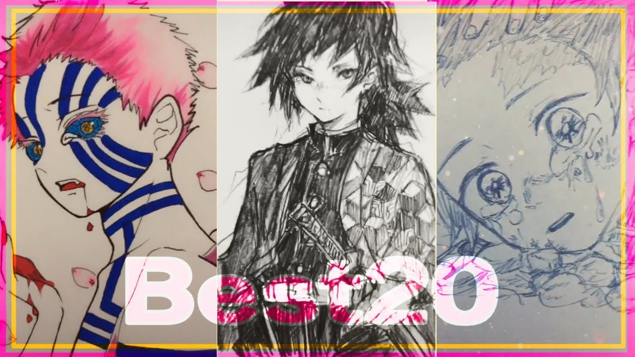 【ティックトック絵】 鬼滅の刃  Demon slaiyer  best20 【イラストまとめ】  Tik Tok Painting/Drawing #6