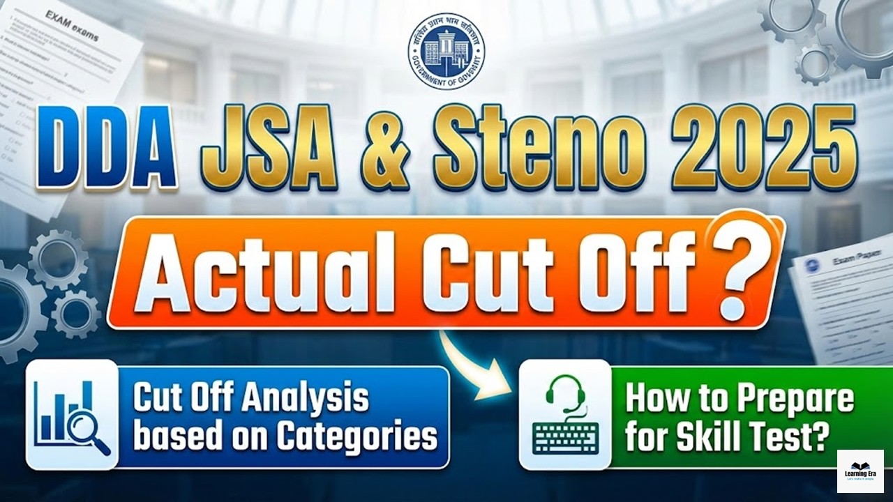 DDA JSA AND STENO 2025 Result Out - All Categories Cut off Analysis !