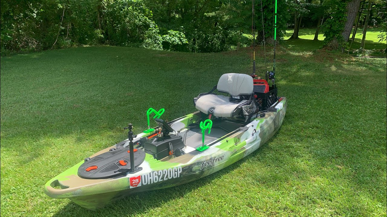 Kayak Catfishing Setup Rigged and Ready for Fishing (FeelFree Lure Walkthrough)