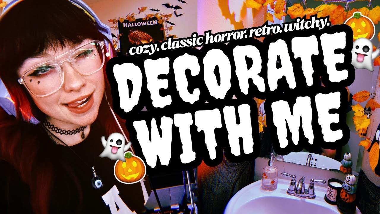 HALLOWEEN DECORATE WITH ME 👻 2025 || Classic Horror, Vintage, Retro, Witchy Aesthetic, Cozy Yaps