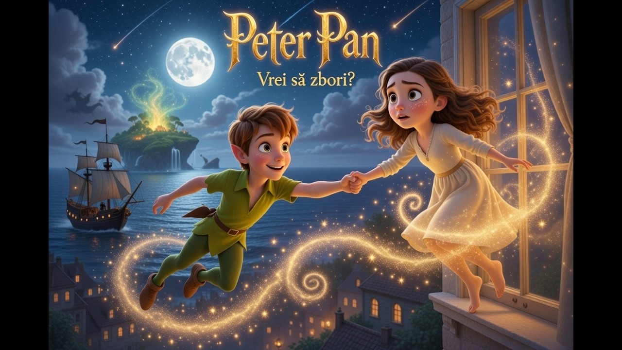 Peter Pan și zborul spre Țara de Nicăieri | Poveste magică pentru copii