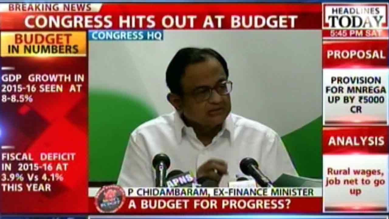 P Chidambaram On Budget 2015, Says It Favors Corporates & Tax Payers