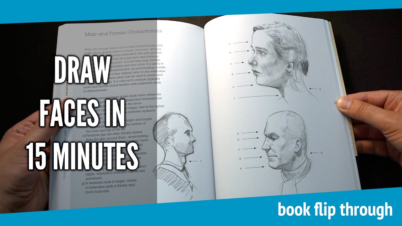 Draw Faces in 15 Minutes (Drawing Book Flip Through)