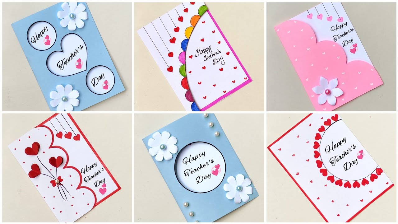 6 Best Teacher's day greeting Card at home/Teacher's day Card 2023/How to make Teacher's day Card