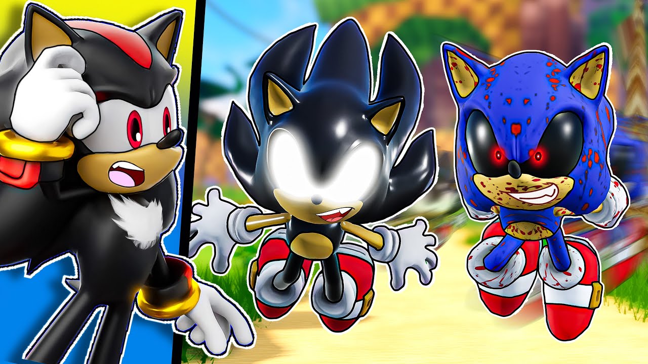 Dark Super Sonic против Sonic EXE Гонка!!
