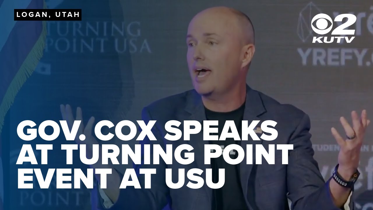 Utah Gov. Cox speaks at USU's Turning Point USA event after Charlie Kirk assassination