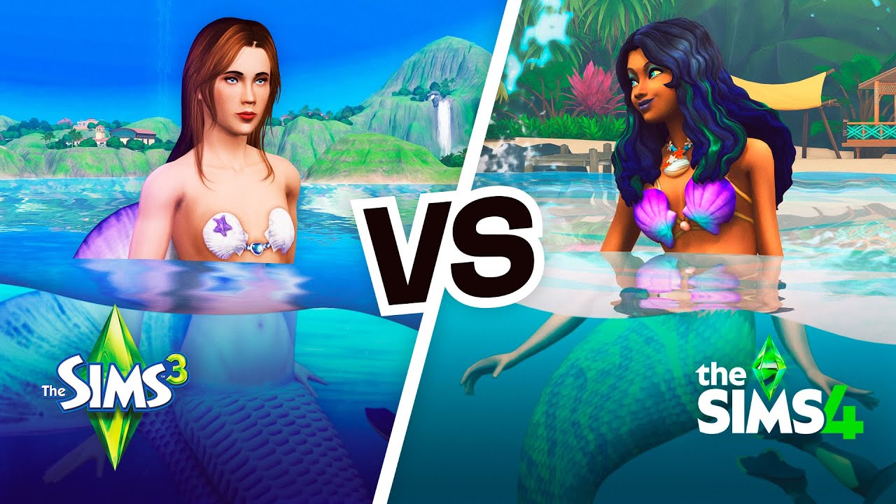 Где Русалки лучше? / The Sims 3 vs The Sims 4