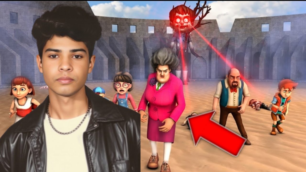 Clash of Scary Squad: Scary Teacher vs Nick & Tani in Squid Game