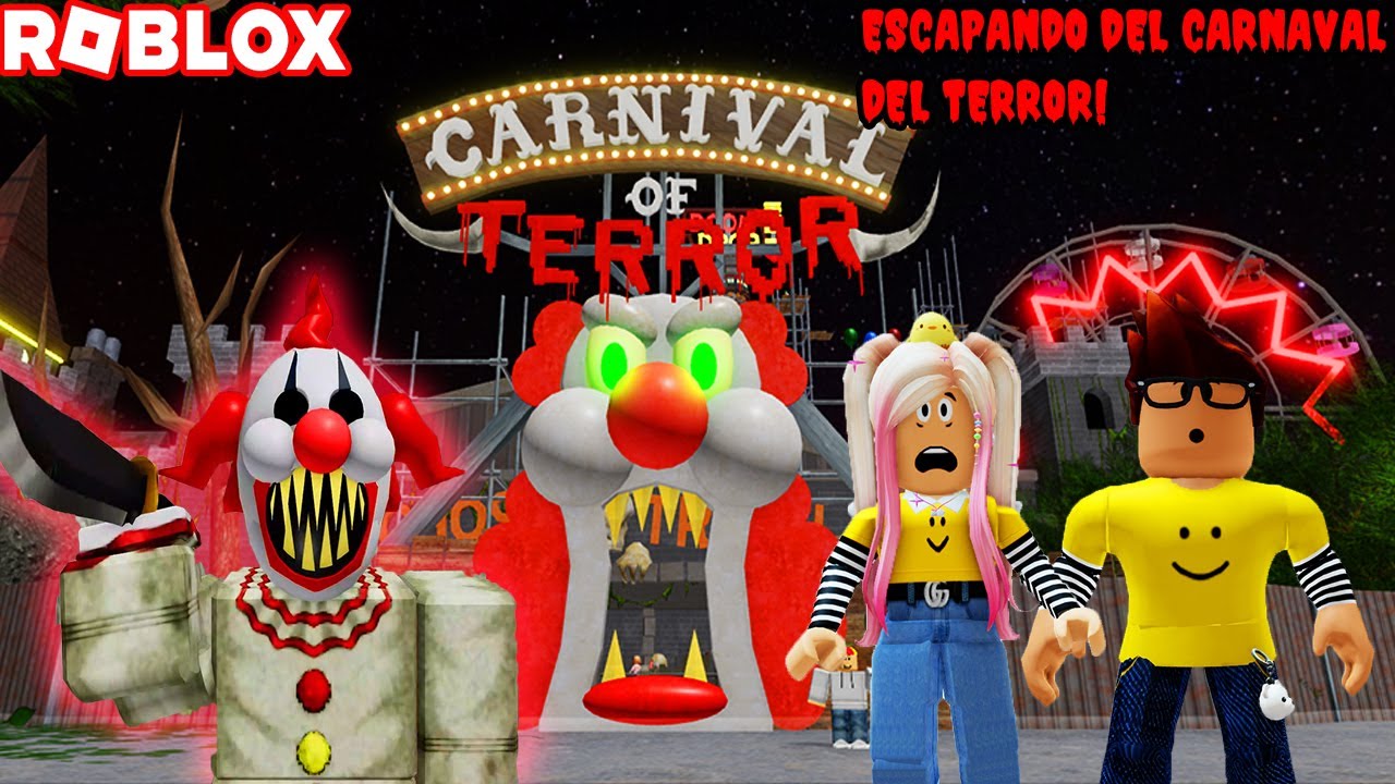 Un Payaso Loco Troll Nos Persigue En Este Carnaval Del Terror! Scary Obby! 🤭🤪🔪