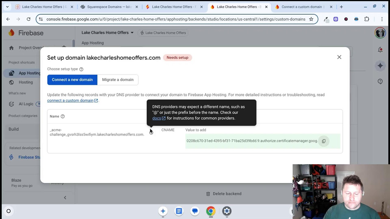 Conencting Google Firebase to Squarespace with Chatgpt agent