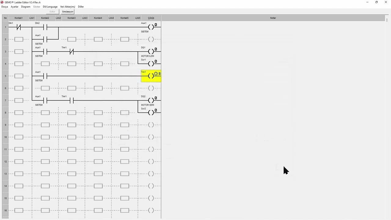 GEMO VE TİA PORTALDA ZAMAN DÖNGÜLÜ MOTOR İLERİ GERİ