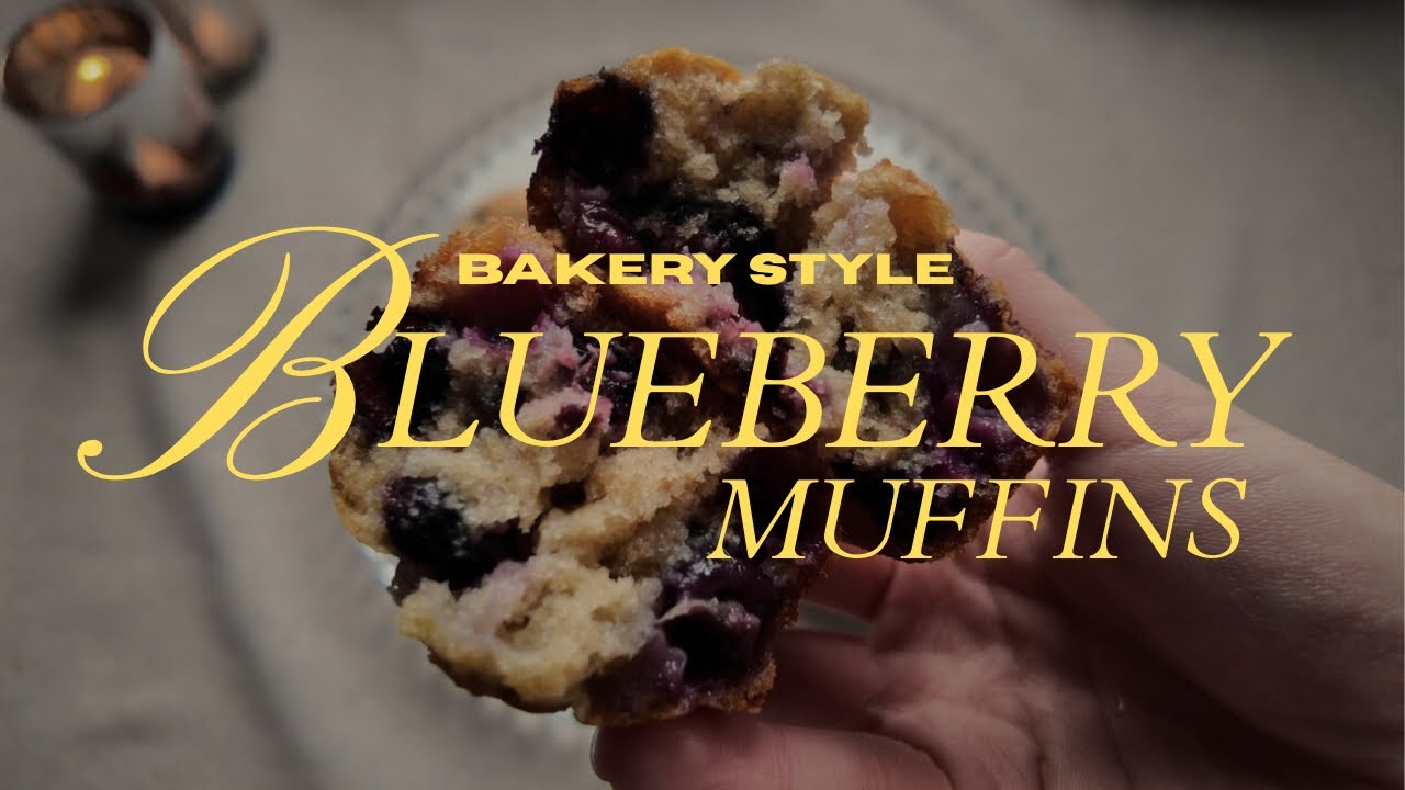 Bakery Style Blueberry Muffins ୨ৎ ASMR Bake With Me