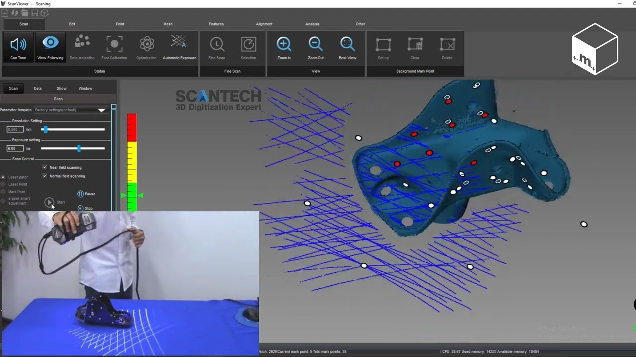 Video DEMO: SIMSCAN Esc&aacute;ner 3D (Exposure Settings)