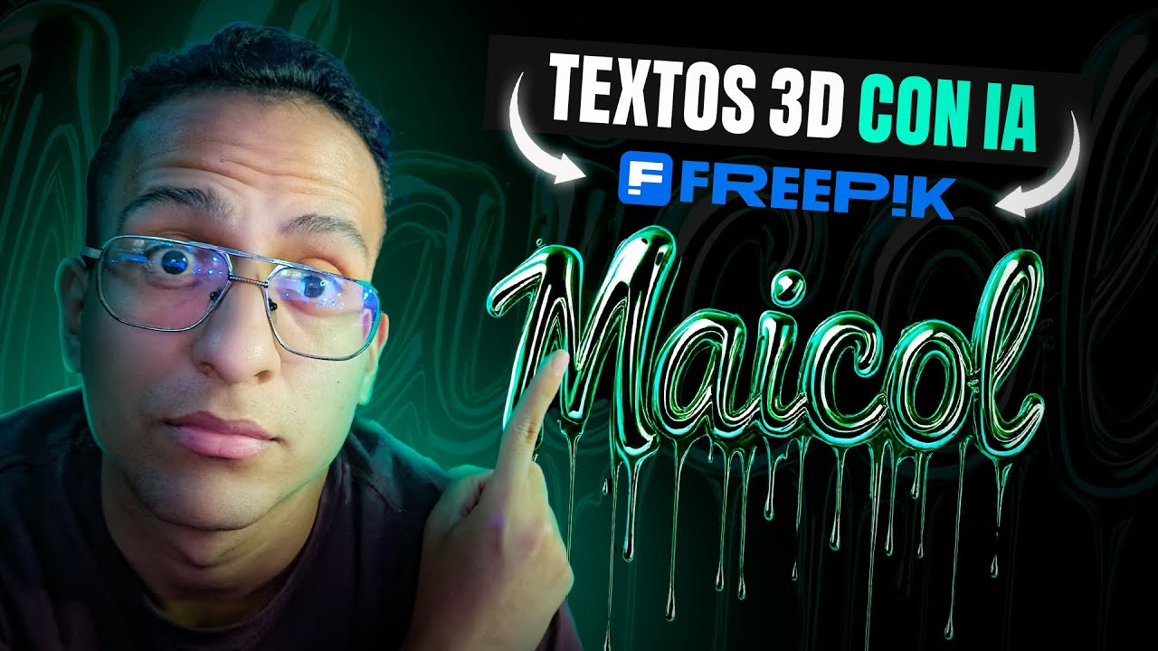 🤯 Crea TEXTOS en 3D con la IA de FREEPIK