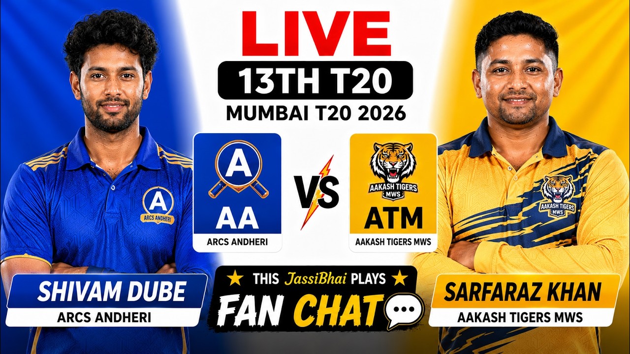 🔴LIVE Arcs Andheri vs Aakash Tigers MWS | 13th T20 | Mumbai T20 2026 #ArcsAndheri #AakashTigersMWS