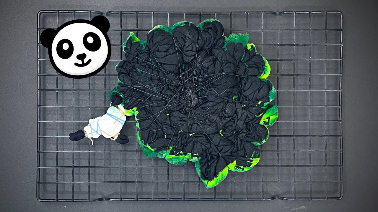 How to Tie Dye : Panda Head with Jungle Scrunch Tie Dye T Shirt