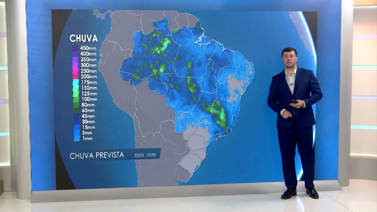 CHUVAS DE 200 MILÍMETROS CHEGAM AO INTERIOR DE SP E MG; MS PODE TER MÁXIMAS DE 38°C