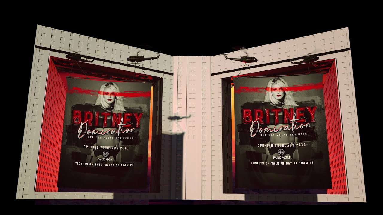 Britney Spears - Britney: Domination Residency (2019 Announcement Backdrop) [4K]