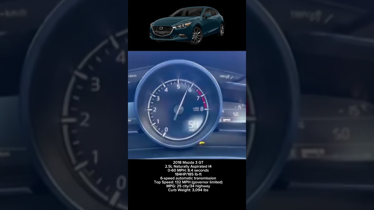 2018 Mazda 3 GT 0-100 Km/h #shorts #0to100 #mazda #mazda3